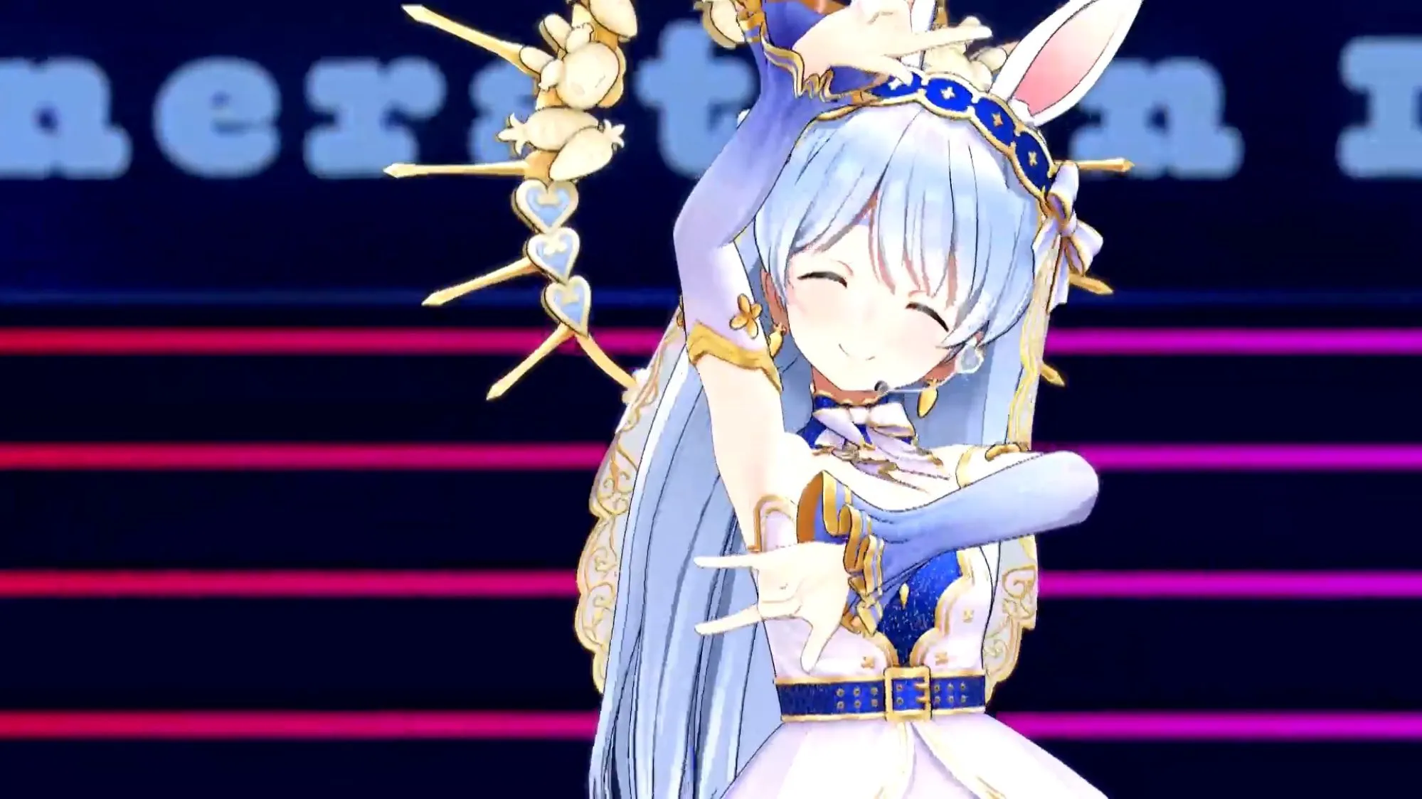 きゅるるん大作戦 ぺこらソロパートの3D演出。